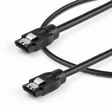 Cable Sata Startech.com Cable Sata Redondo De 0.3m Sata Iii, Macho/macho, 0.3 M, Negro