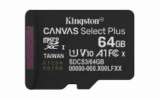 Memoria Kingston Technology Canvas Select Plus Gen3 64 Gb, Velocidad 100 Mb/s, Clase 10