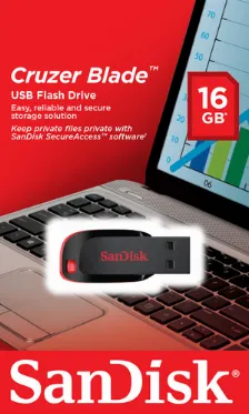 Memoria Usb Sandisk Cruzer Blade Z50 16gb Negro/rojo