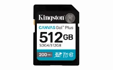 Memoria Sdxc Kingston Canvas Go Plus, 512gb, 4k, Velocidad 200 Mb/s, Clase 10