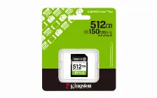 Memoria Sd Kingston 512gb, Technology Canvas Select Plus Gen3, Velocidad 150 Mb/s, Clase 10