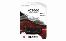 Ssd Kingston Kc3000 Nvme, 512gb, Pcie 4.0, M.2, Lectura 7000 Mb/s, Escritura 6000 Mb/s
