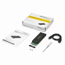Enclosure Startech.com M.2, M.2, Usb, Negro, Plata