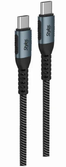 Cable Usb Stylos Stacc01b Usb C A Usb C, Negro