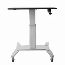 Estaciones De Trabajo Startech.com Ajustes De Altura Si, Soportadas 1 Pantallas, Color Negro, Plata