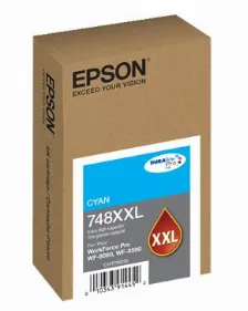 Cartucho Epson Modelo T748xxl Cyan, Para Wf-6090, Wf-6590, Alta Capacidad, Rendimeinto De 7,000 Impresiones, Costo Pp $0.18c