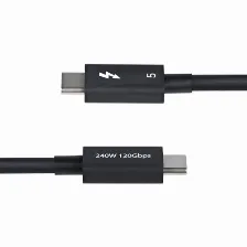 Cable Thunderbolt Startech.com 0.8 M V. 5, 80 Gbit/s, Negro