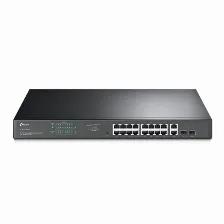 Switch Tp-link Tl-sg1218mpe Gestionado, L2, Rj-45 18, Gigabit Ethernet (10/100/1000), (poe +) 16, 1u, Negro
