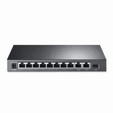 Tp-link - Tl-sl1311mp / Switch De Escritorio No Administrable 11 Puertos / 8 Puertos 10/100mbps Rj45 Poe+/ 2 Puertos 10/100/1000 Rj45 / 1 Puerto Gigabit Sfp / 8 Puertos Poe+ / 124 Watts Totales / ...