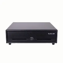 Cajon De Dinero Para Punto De Venta Techzone, Rj11, 4 Compartimentos Para Billetes Y 8 Para Monedas, Negro, (tzbe4b8m90)