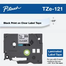 Cinta Brother Tze121g Negro Sobre Transparente, 9 Mm, 8 M