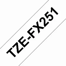 Cinta Brother Tze-fx251 Negro Sobre Blanco, 2.4 Cm, 8 M
