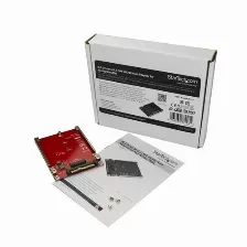 Tarjeta Startech.com U.2, M.2, Rojo