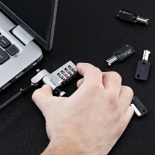 Cable Antirrobo Startech.com Kensington, Nano, Brecha, Noble, Cerradura Con Combinación, Llave, 2 M, Acero, Plástico, Negro, Plata