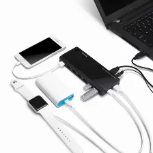 Hub Tp-link Uh720 Interfaz Usb 3.2 Micro-b, 9 Usb A 3.1, 1m, Velocidad 5000 Mbit/s, Negro