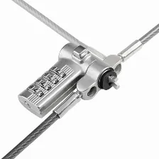 Cable Antirrobo Startech.com Kensington, Cerradura Con Combinación, 2 M, Acero Al Carbón, Negro, Plata