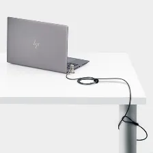 Cable Antirrobo Startech.com Kensington, Cerradura Con Combinación, 2 M, Acero Al Carbón, Negro, Plata