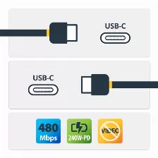 Cable Usb Startech.com Usb C A Usb C, Negro