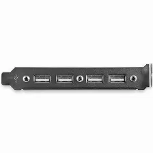 Cabezal Bracket Startech De 4 Puertos Usb 2.0 Con Conexión A Placa Base 2x Idc10, Cabezal Bracket 4 Puertos Usb 2.0 Conexión A Placa Base - 4x Usb A Hembra - 2x Idc 10 Pines Hembra (usbplate4)