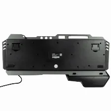 Teclado Perfect Choice Holder Alámbrico, Usb, Interruptor De Membrana, Led Rgb, Negro