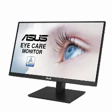 Monitor Asus Va27eqsb,full Hd, 27 Pulgadas, 1xhdmi, 1xvga, 1xdp, 1920 X 1080 Pixeles, Respuesta 5 Ms, 75 Hz, Con Ajuste Giratorio. Color Negro