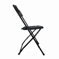 Pack 5 Sillas Plegables Modamob Raven, Reforzadas, 47cmx45cmx82cm, Tubo 19mm, Negras, Hasta 120kg