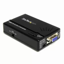 Convertidor Startech.com 1600 X 1200, Composite, S-video, Negro