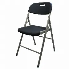 Silla Modamob, Modelo Titan Black, Plegable Reforzada, 52cm Largo, 47.5cm Ancho, 85cm Alto, Diametro Tubo 25mm, Color Negro
