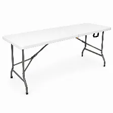 Mesa Plegable Modamob Flexboard 244, 2.44x76x74cm, Calibre 18, Diamtero De Tubo De 25mm, 4.3cm Grosor, Blanco