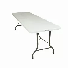 Mesa Plegable Modamob Flexboard 244, 2.44x76x74cm, Calibre 18, Diamtero De Tubo De 25mm, 4.3cm Grosor, Blanco Perdida Amazon